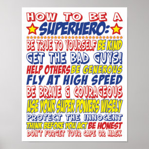 Poster Comment être un super-héros Imprimer