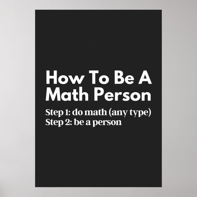 Poster Comment être une personne mathématique (Devant)
