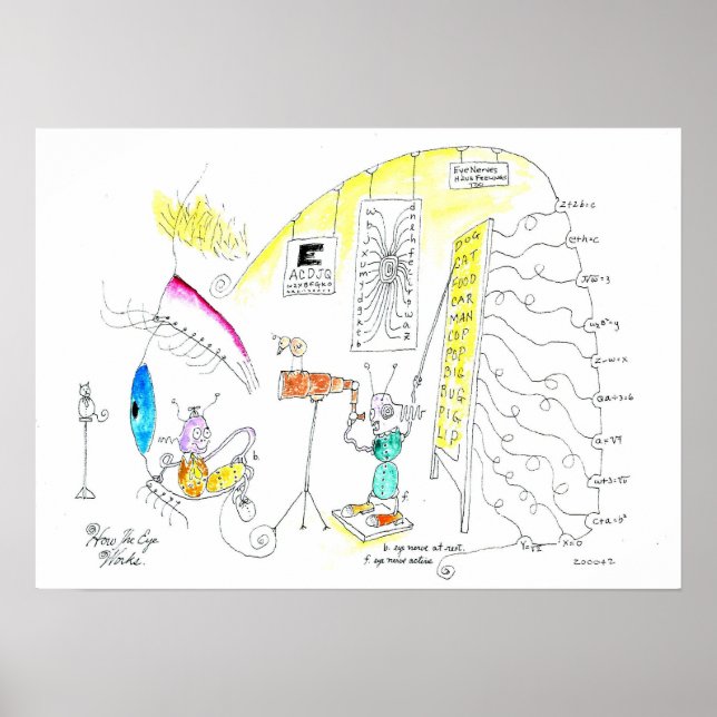 Poster Comment fonctionne l'oeil (Devant)