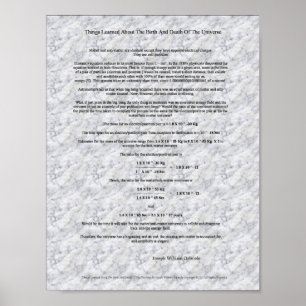 Poster Comment l'univers est né et va mourir