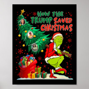Poster Comment Trump a sauvé Noël drôle Trum de Noël