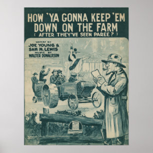 Poster Comment Ya Va Garder "Em À La Ferme