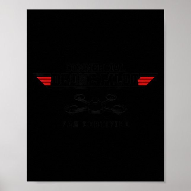 Poster Commercial Drone Lot Faa Certified Drone Lot Drone (Devant)