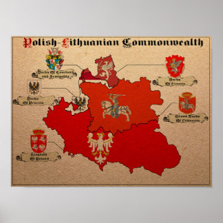 Poster Commonwealth lituanien polonais