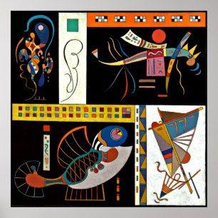 Poster Communaute, colorful artwork by Kandinsky,