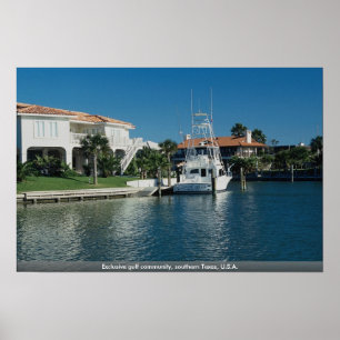 Poster Communauté exclusive du golfe, sud du Texas, États