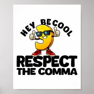 Poster Commune Respect Grammaire Règles Design Texte Noir
