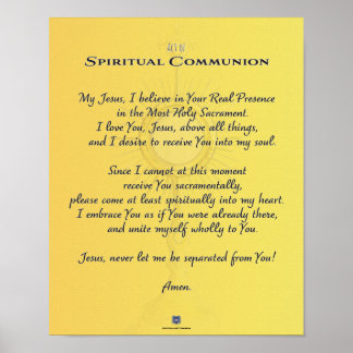 Poster Communion spirituelle, Acte de