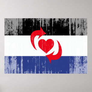 POSTER COMMUTEZ LE DRAPEAU DE FIERTÉ
