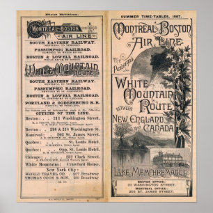 Poster Compagnie aérienne de Montréal et de Boston