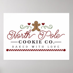 Poster Compagnie de biscuits du Pôle Nord Noël