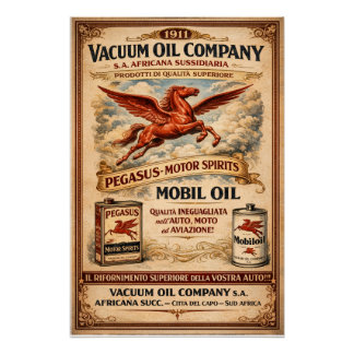 Poster compagnie d'huile mobile