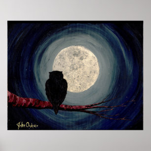 Poster COMPAGNIONS DE NUIT (OEuvre de lune de hibou) ~