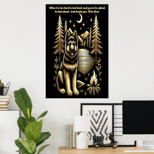 Poster Compagnon de feu de camp sous les étoiles