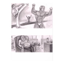 Comparaison illustrée de la condition physique et 