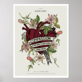 Poster Compassion - Citation du Dalaï Lama