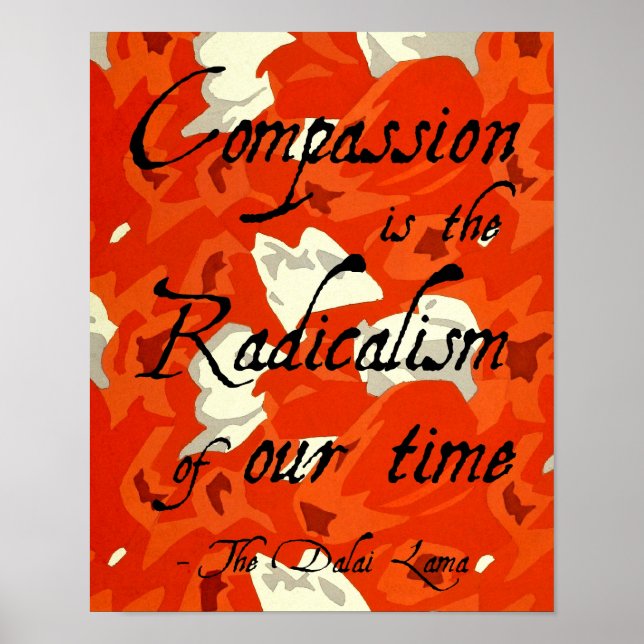 Poster Compassion - Citation inspirante du Dalaï Lama (Devant)
