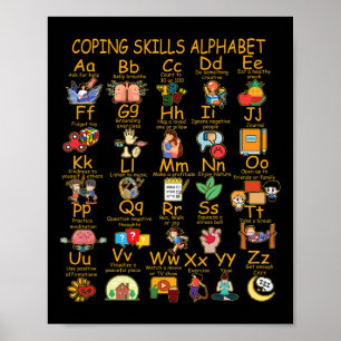 Poster Compétences d'adaptation Alphabet Sensibilisation 