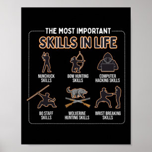 Poster Compétences de nunchuck Les compétences les plus i
