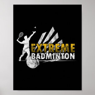 Poster Compétition de jeu de badminton extrême