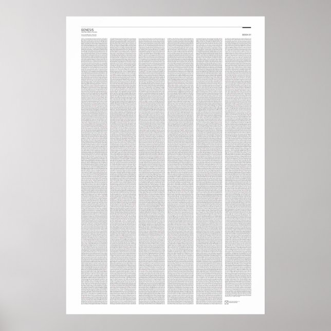 Poster complet du livre de la Genèse (Devant)