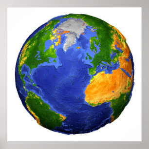 Poster Complétez La Terre Avec Des Données Topographiques