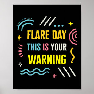 Poster Complexe de jour de flammes Sensibilisation au syn