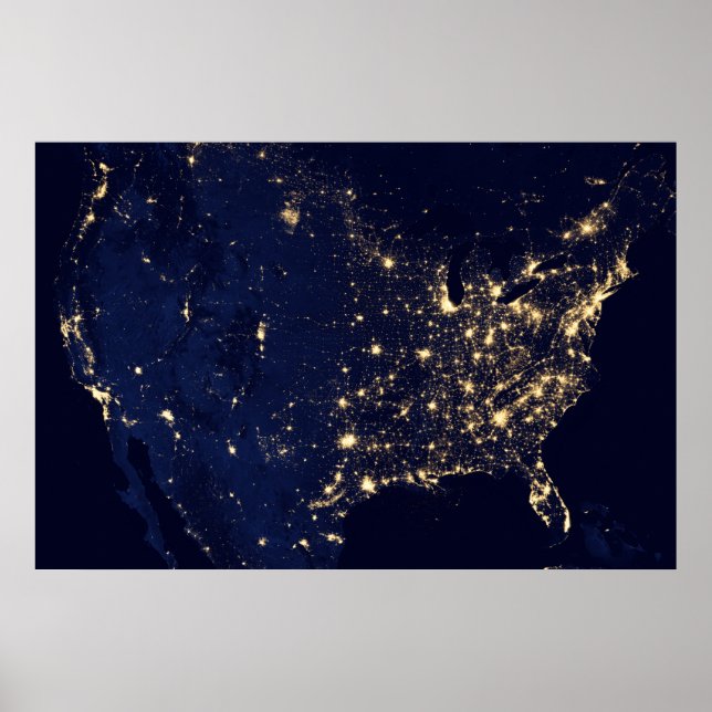 Poster Composite Satellite Infrarouge De La NASA Des État (Devant)