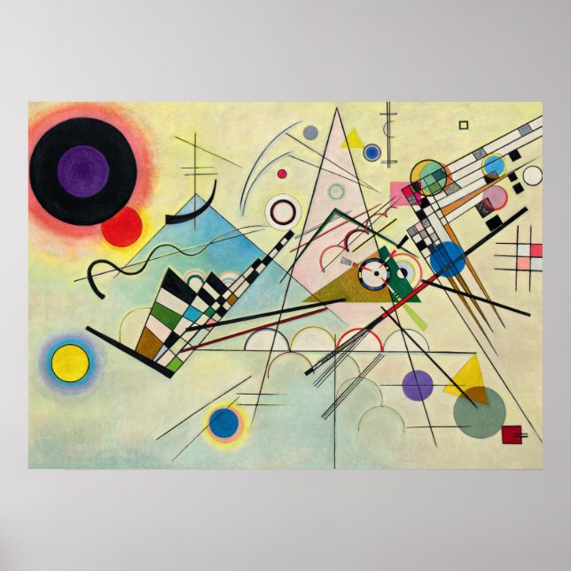 Poster Composition 8, 1923 par Wassily Kandinsky (Devant)