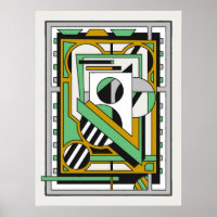 Composition Abstraite Géométrique Moderne