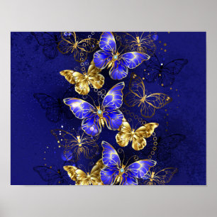 Poster Composition avec papillons Sapphire