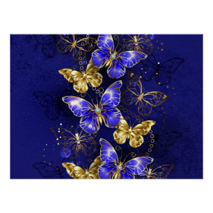 Poster Composition avec papillons Sapphire