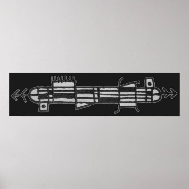 Poster Composition crayon Abstraite (Devant)