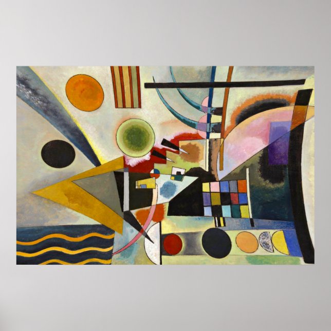Poster Composition de Kandinsky Abstraite peinture (Devant)