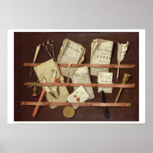 Poster Composition de Trompe L'Oeil