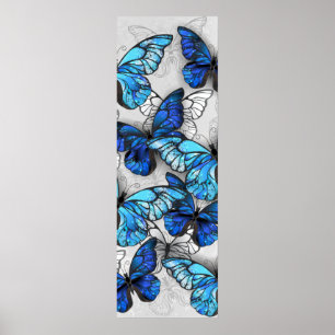 Poster Composition des White and Blue Butterflies