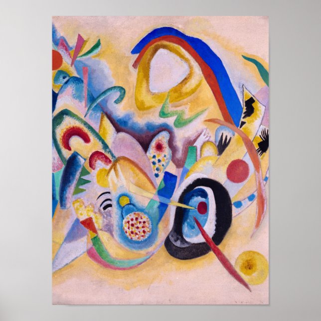 Poster Composition en jaune, 1923 par Wassily Kandinsky (Devant)