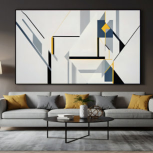 Poster Composition Géométrique Abstraite Moderne