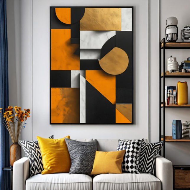 Poster Composition géométrique de luxe (Créateur téléchargé)