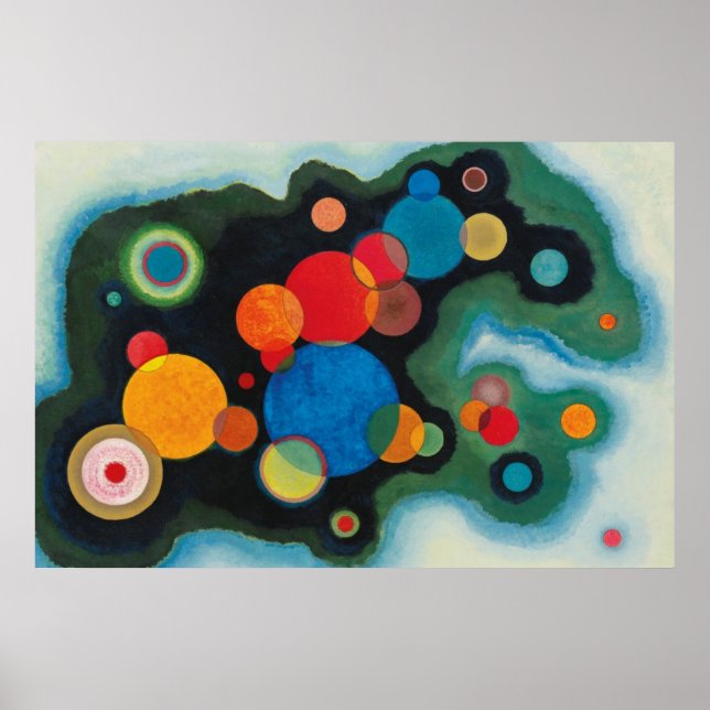 Poster Composition Kandinsky Peinture Impulsive profonde  (Devant)