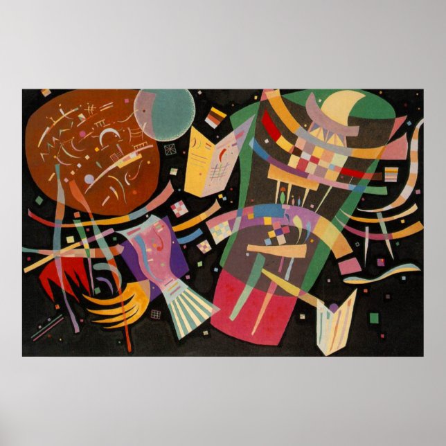 Poster Composition Kandinsky X Oeuvre Abstraite (Devant)