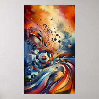 Poster Composition musicale - abstraite lyrique 13
