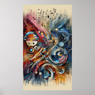 Poster Composition musicale - abstraite lyrique 16