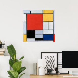 Poster Composition Rouge, Jaune, Bleu, Noir   Mondriaan  