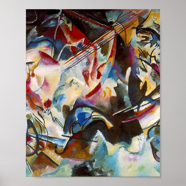 Poster Composition VI par Vassily Kandinsky (Devant)
