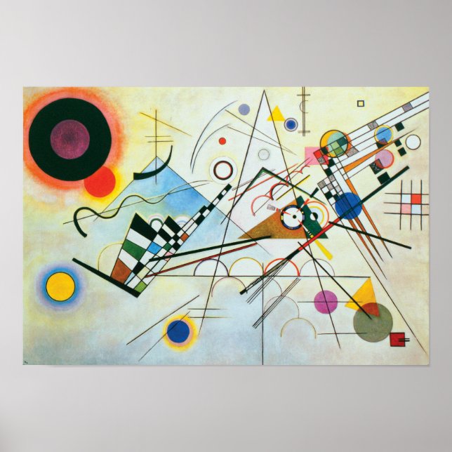 Poster Composition VIII par Wassily Kandinsky (Devant)