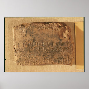 Poster Comprimé astrologique, d'Uruk