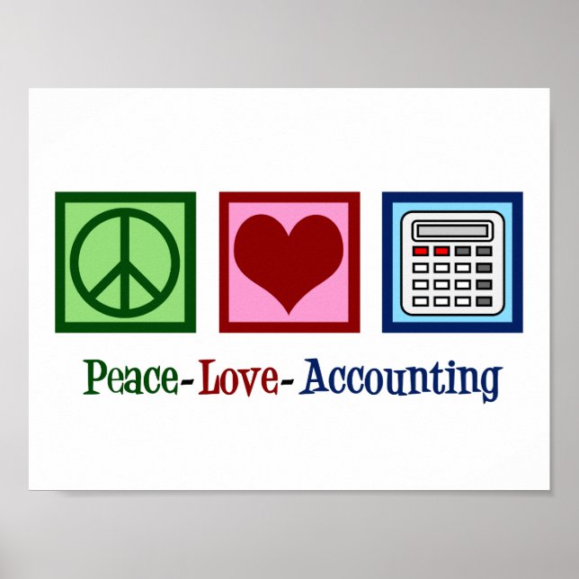 Poster Comptabilité Amour Paix (Devant)