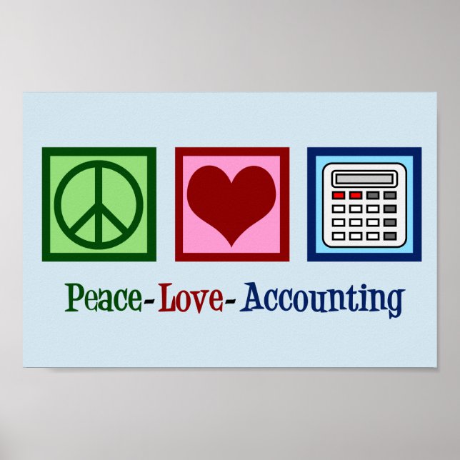 Poster Comptabilité de l'amour pour la paix (Devant)