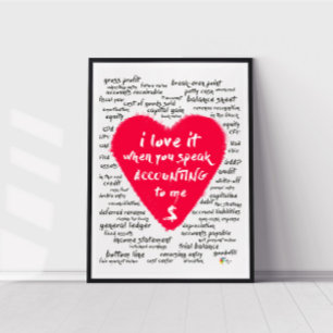 Poster Comptable Art Funny Comptabilité Bureau Décor